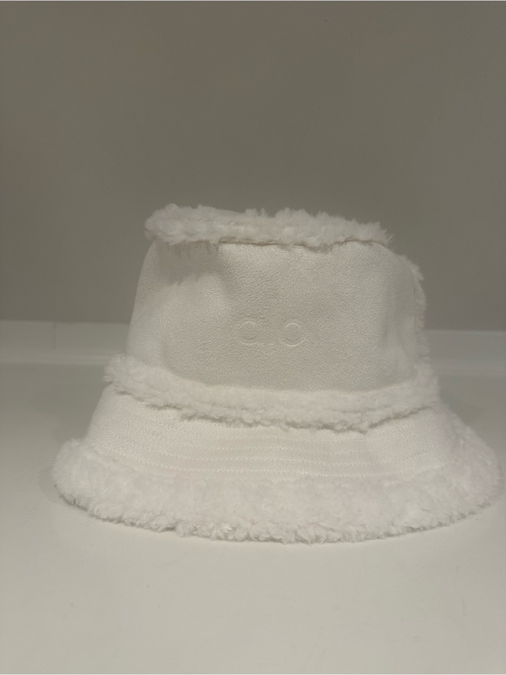 ALO Cream Faux-Sherpa Bucket Hat